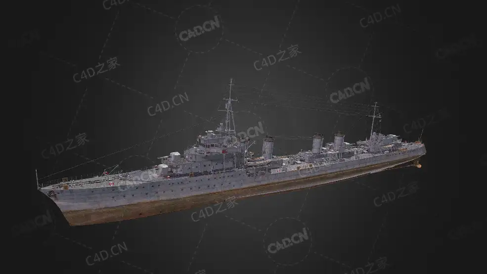 法国海军猎豹级驱逐舰C4D模型下载Guepard 3d model - C4D之家 - 141.jpg