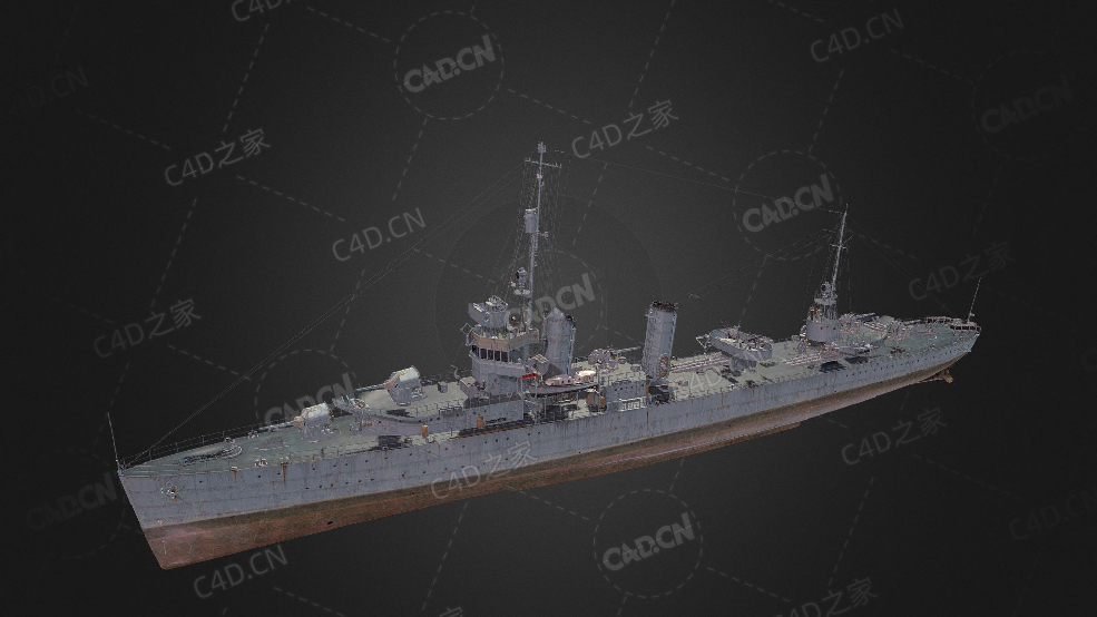 美国海军邦克山号航空母舰C4D模型下载Hill 3d model - C4D之家 - 153.jpg