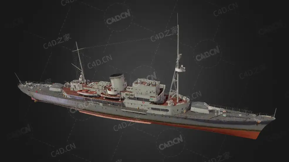 德国海军赫梅林巡洋舰C4D模型下载Hermelin 3d model - C4D之家 - 151.jpg