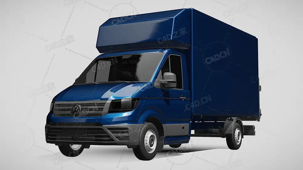 大众房车旅行车2021款C4D汽车模型下载
