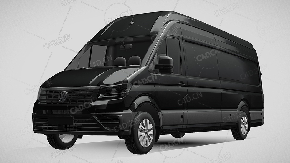 大众商务面包车商务车商用车2018款C4D汽车模型下载