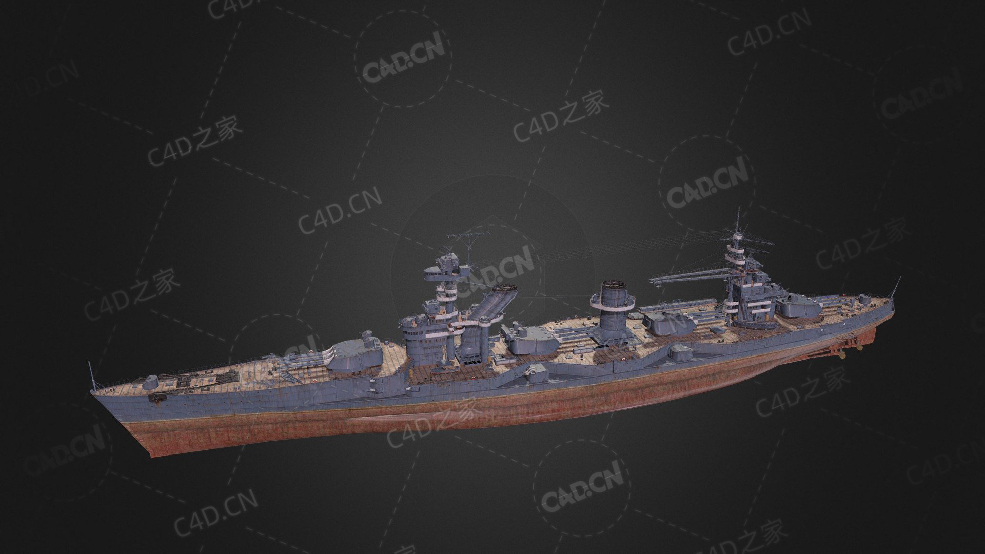 俄国海军伊兹梅尔级战列巡洋舰C4D模型下载Izmail 3d model - C4D之家 - 175.jpg