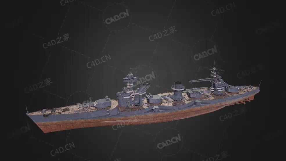 俄国海军伊兹梅尔级战列巡洋舰C4D模型下载Izmail 3d model - C4D之家 - 175.jpg