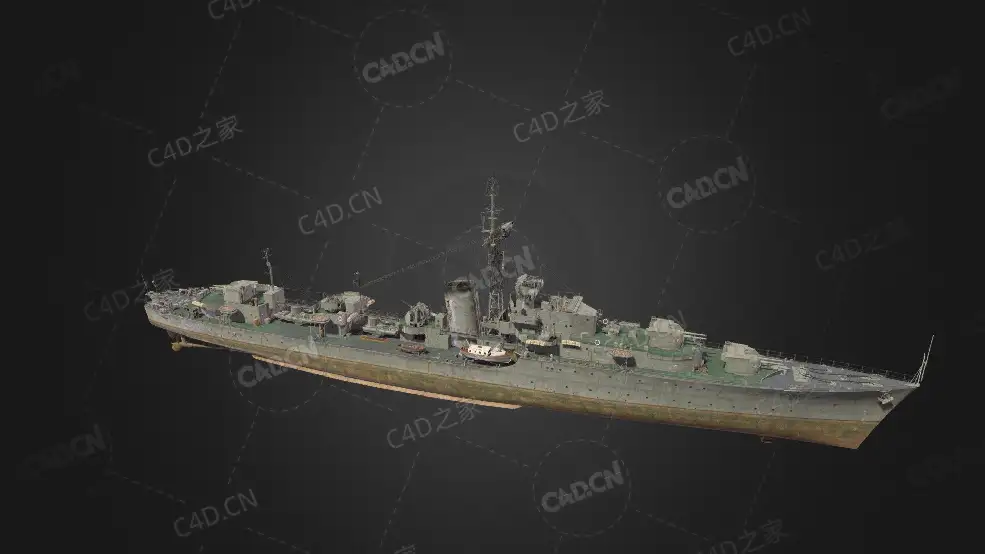 英国皇家海军日德兰9级驱逐舰C4D模型下载Jutland 3d model - C4D之家 - 184.jpg