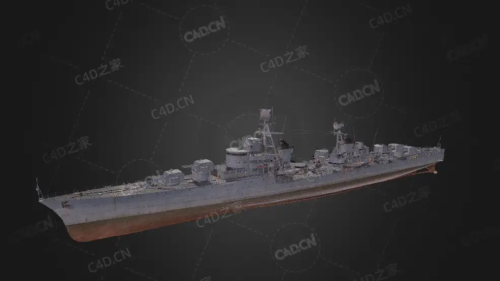 法国海军克莱贝尔号驱逐舰C4D模型下载Kleber 3d model - C4D之家 - 202.jpg