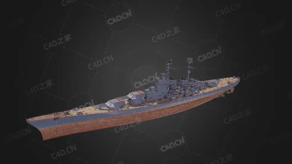 俄罗斯海军克里姆林战列舰C4D模型下载Kreml 3d model - C4D之家 - 209.jpg