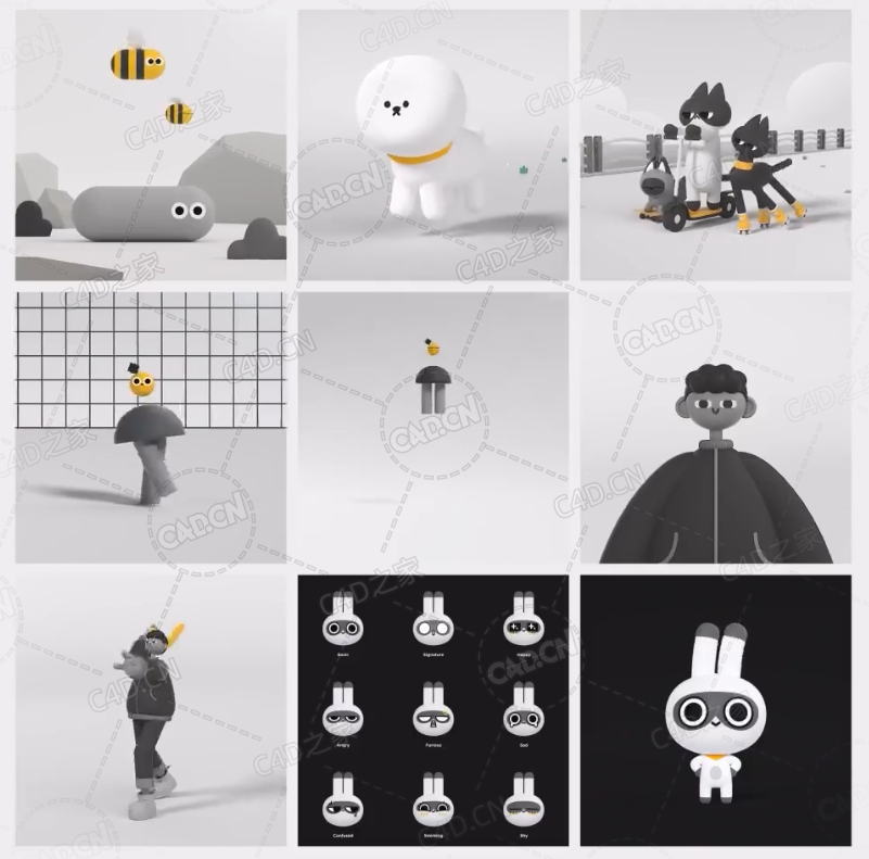 C4D三维卡通角色动画教程Coloso – C4D Character Animation Complete with 6 Themes