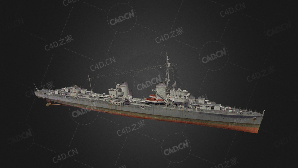 德国海军莱伯勒希斯马斯驱逐舰C4D模型下载Leberecht Maass 3d model - C4D之家 - 219.jpg