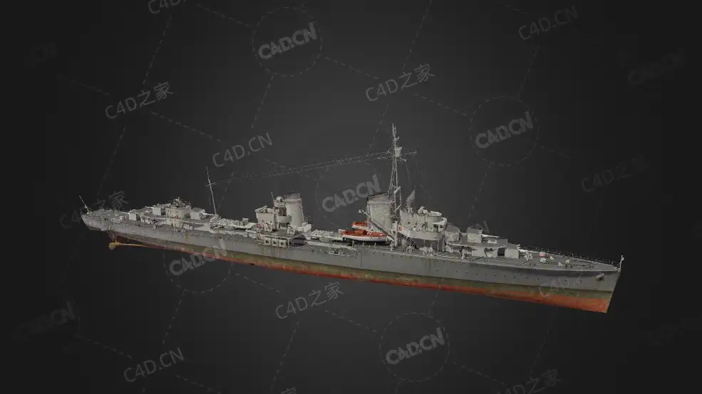德国海军莱伯勒希斯马斯驱逐舰C4D模型下载Leberecht Maass 3d model - C4D之家 - 219.jpg