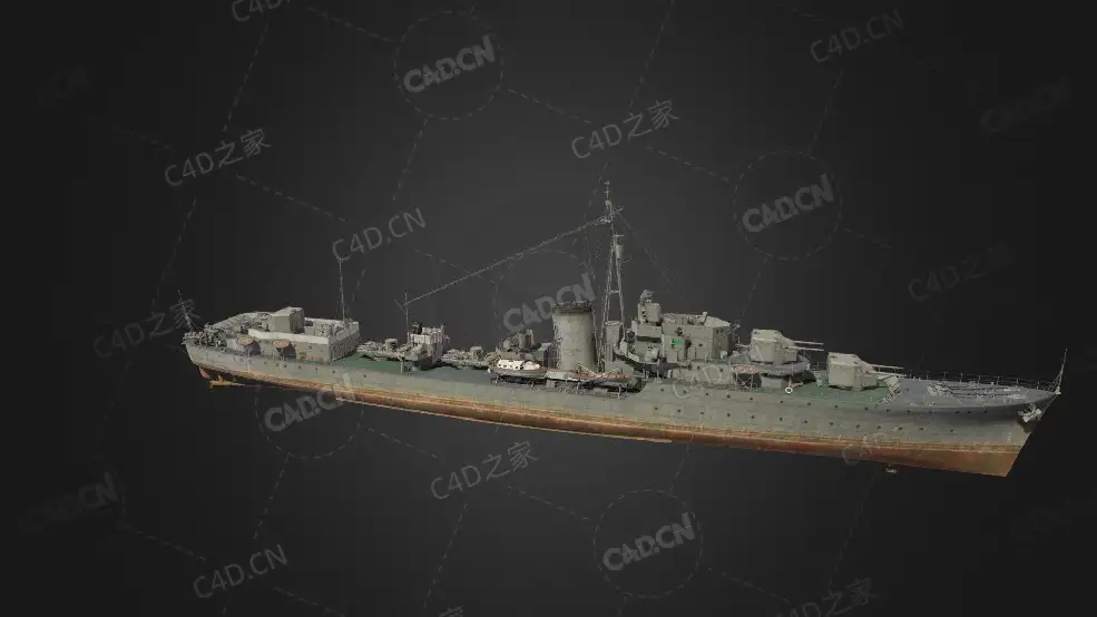 西班牙皇家海军雷电号驱逐舰C4D模型下载Lightning 3d model - C4D之家 - 226.jpg