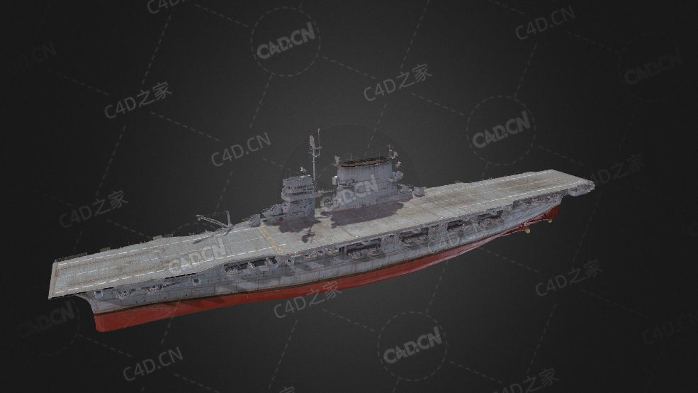 美国海军列克星敦号航空母舰C4D模型下载Lexington 3d model - C4D之家 - 224.jpg
