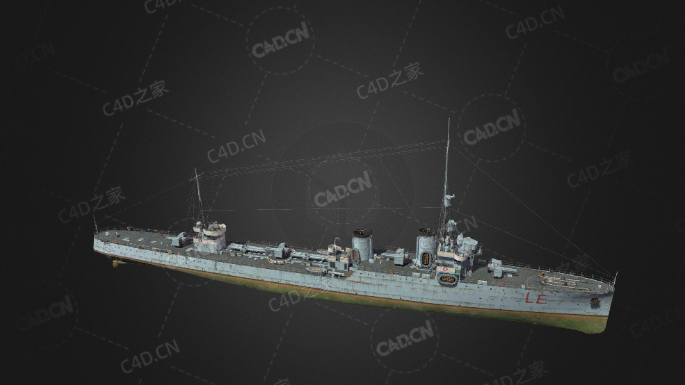 意大利海军狮级驱逐舰利昂多用途驱逐舰C4D模型下载Leone 3d model - C4D之家 - 222.jpg