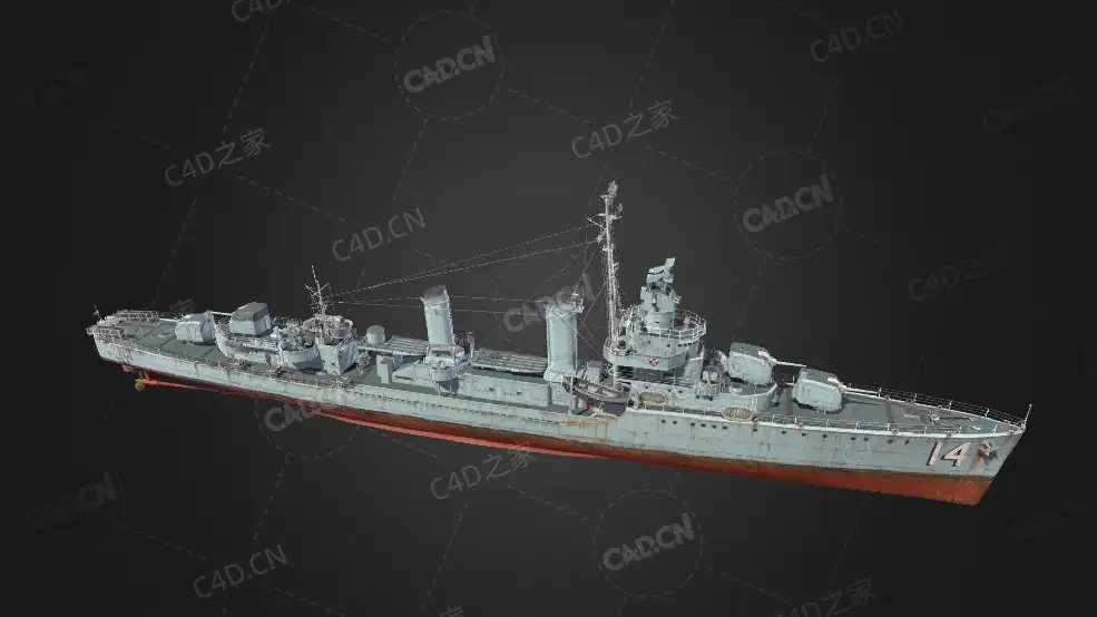 中国海军洛阳大驱巡洋舰C4D模型下载Loyang 3d model - C4D之家 - 230.jpg