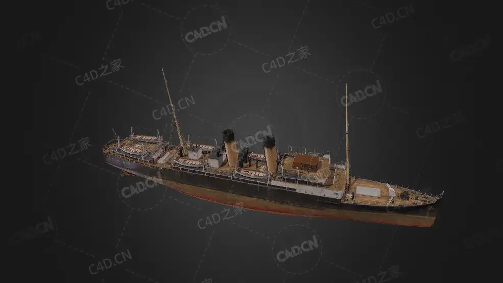美国海军海伦娜号轻巡洋舰洛里纳舰艇C4D模型下载Lorina 3d model - C4D之家 - 229.jpg