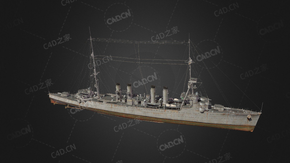 美国海军奥马哈级轻巡洋舰9号舰马布尔黑德C4D模型下载Marblehead Lima 3d model - C4D之家 - 235.jpg