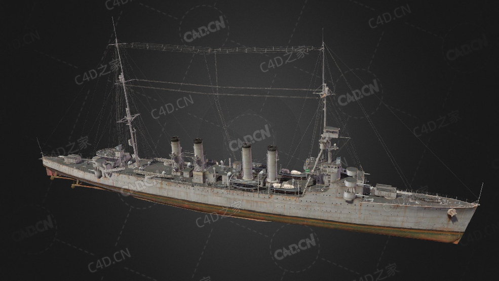 美国海军马布尔黑德号巡洋舰C4D模型下载Marblehead Worcester 3d model - C4D之家 - 236.jpg