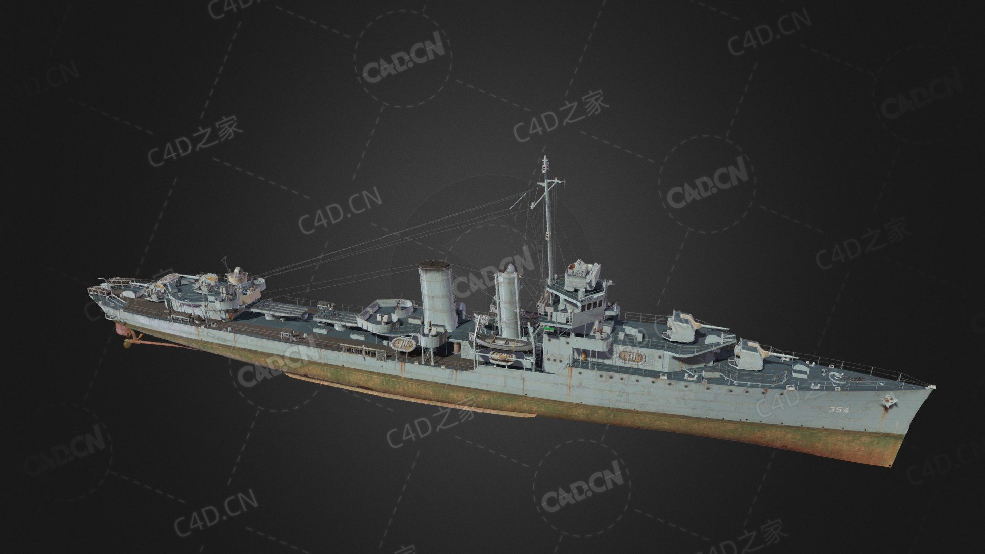 美国海军莫纳汉号驱逐舰C4D模型下载Monaghan 3d model - C4D之家 - 251.jpg