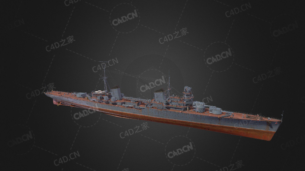 苏联海军莫洛托夫巡洋舰C4D模型下载Molotov 3d model - C4D之家 - 250.jpg