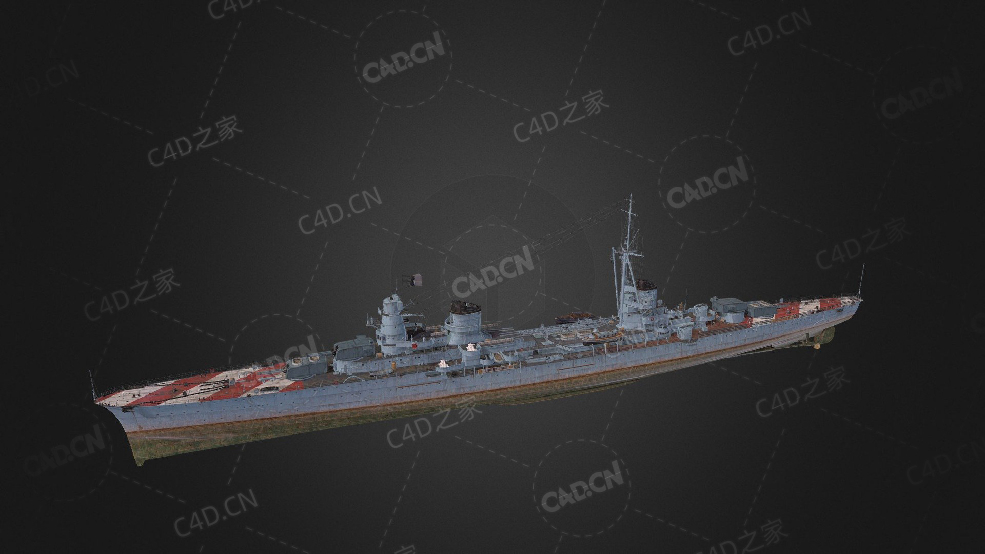 意大利海军蒙德库克利巡洋舰C4D模型下载Montecuccoli 3d model - C4D之家 - 254.jpg