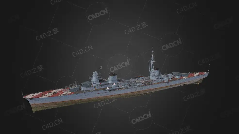 意大利海军蒙德库克利巡洋舰C4D模型下载Montecuccoli 3d model - C4D之家 - 254.jpg