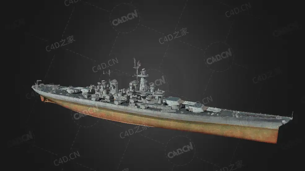 美国海军蒙大拿级战列舰C4D模型下载Montana 3d model - C4D之家 - 253.jpg