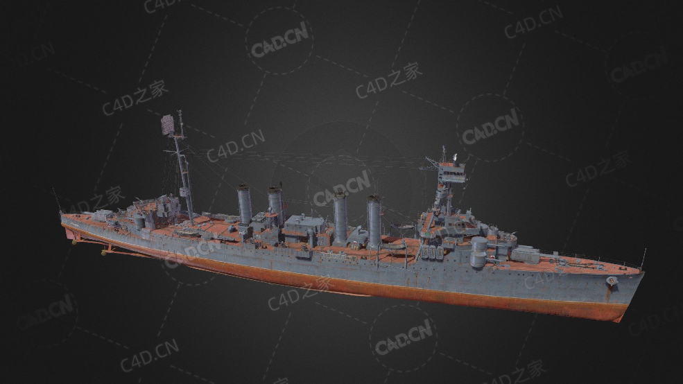 美国海军摩尔曼斯克号轻巡洋舰C4D模型下载Murmansk 3d model - C4D之家 - 257.jpg