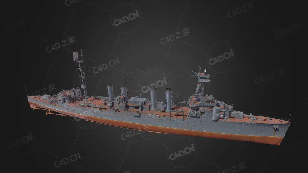 美国海军摩尔曼斯克号轻巡洋舰C4D模型下载Murmansk 3d model - C4D之家 - 257.jpg