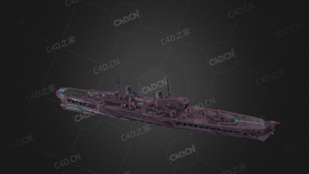 未来科幻舰船诺玛470级支援护卫舰鹰翼卫队重型登陆舰C4D模型下载Norma 3d model - C4D之家 - 272.jpg