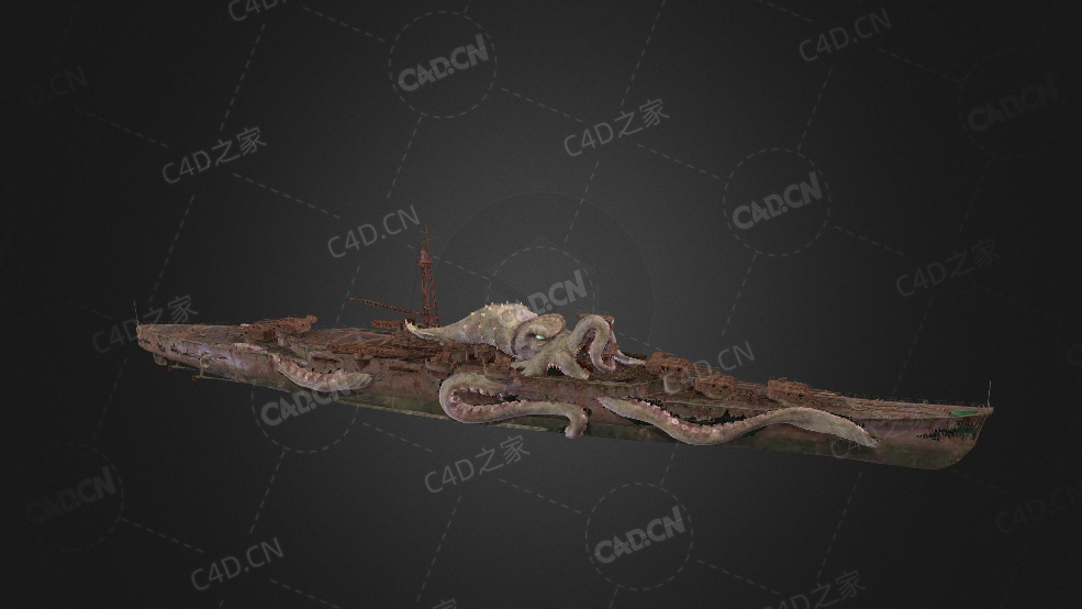 德国乐顺章鱼号超级探险游艇C4D模型下载Octopus 3d model - C4D之家 - 279.jpg