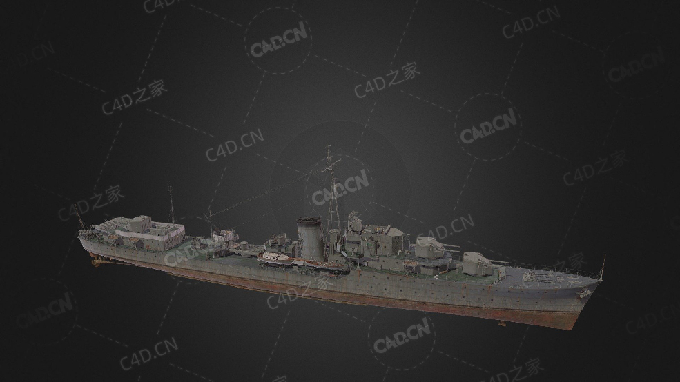 英国皇家海军奥坎号驱逐舰C4D模型下载Orkan 3d model - C4D之家 - 287.jpg