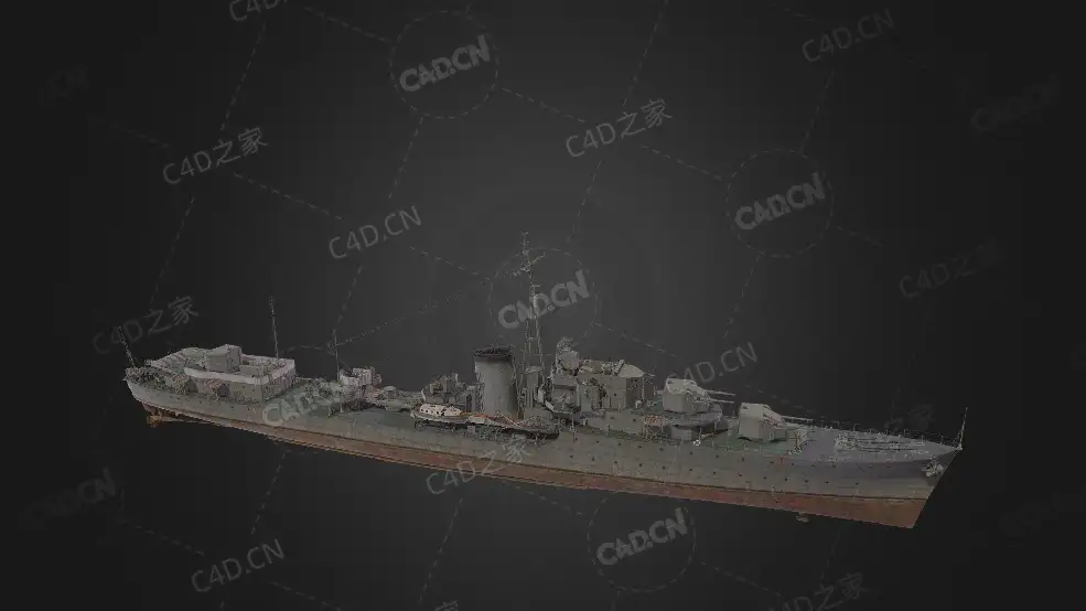 英国皇家海军奥坎号驱逐舰C4D模型下载Orkan 3d model - C4D之家 - 287.jpg