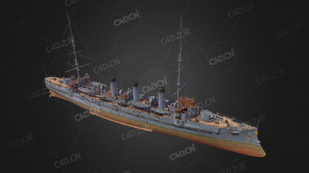 俄罗斯海军奥列格号护卫舰C4D模型下载Oleg 3d model - C4D之家 - 284.jpg