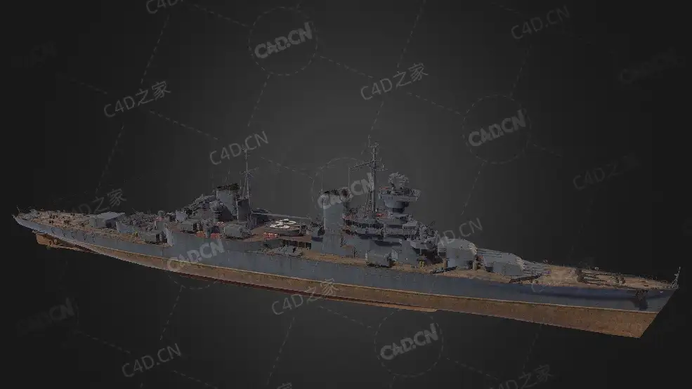 苏联海军彼得罗巴格拉季昂巡洋舰C4D模型下载P Bagration 3d model - C4D之家 - 290.jpg