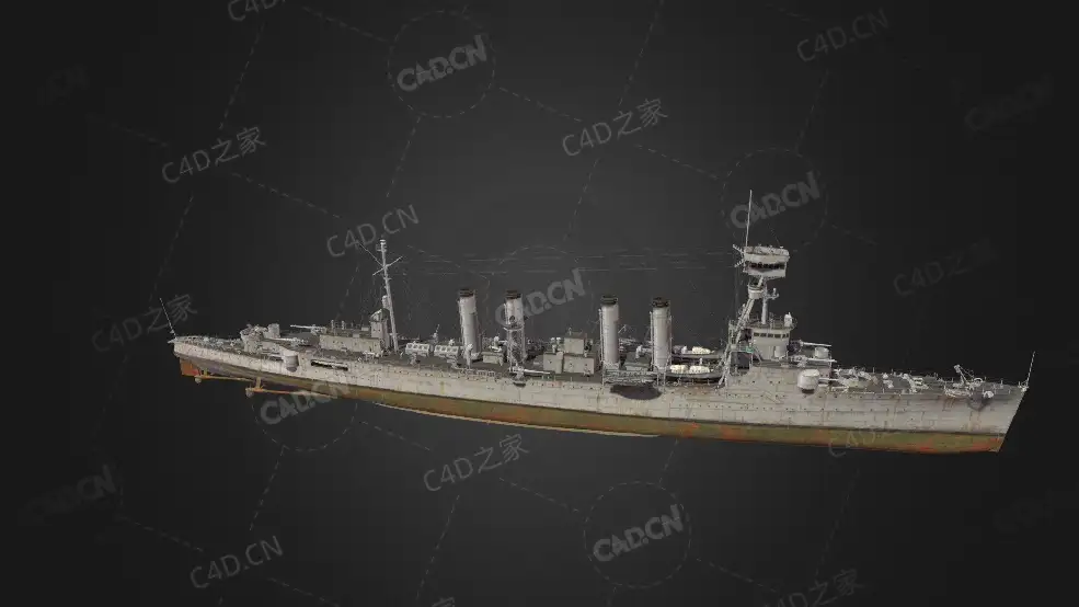 美国海军菲尼克斯号巡洋舰布鲁克林级轻巡洋舰5号舰C4D模型下载Phoenix 3d model - C4D之家 - 295.jpg