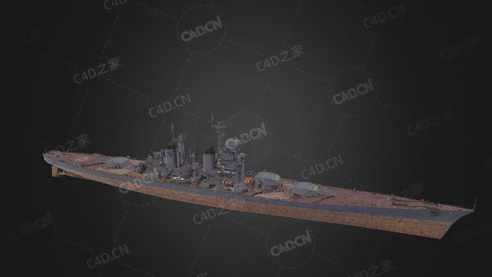 苏联海军10级巡洋舰彼得罗巴甫洛夫斯克巡洋舰C4D模型下载Petropavlovsk 3d model - C4D之家 - 294.jpg