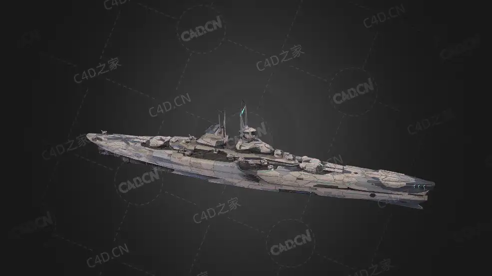 联合国太空指挥部海军巴黎级重型护卫舰C4D模型下载Paris 3d model - C4D之家 - 291.jpg