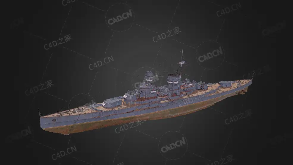 苏联海军彼得大帝号巡洋舰C4D模型下载Pyotr Velikij 3d model - C4D之家 - 301.jpg