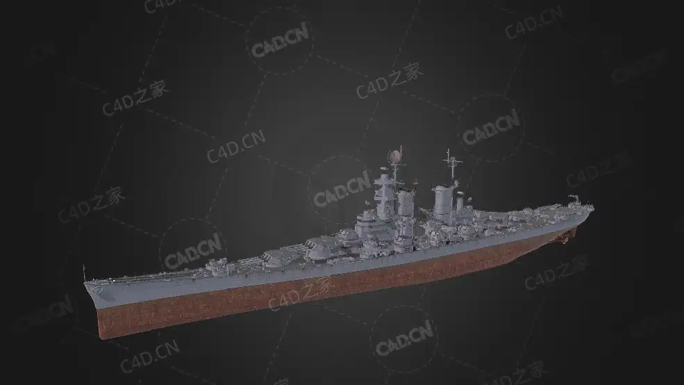 美国海军CA-2D型大型巡洋舰波多黎各号远征快速运输舰C4D模型下载Puerto Rico 3d model - C4D之家 - 300.jpg