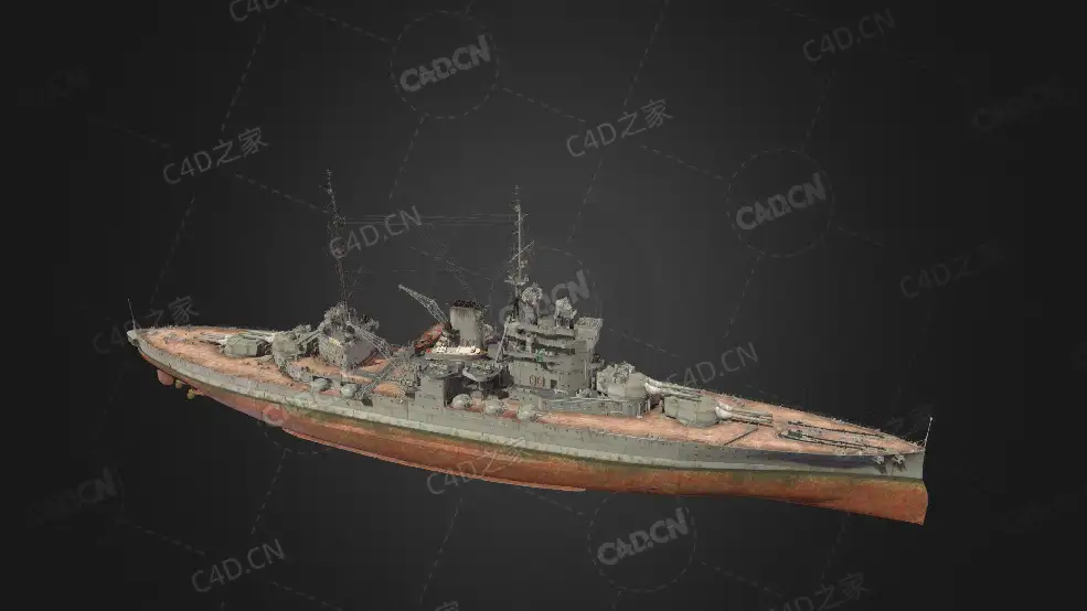 英国皇家海军伊丽莎白女王级航空母舰C4D模型下载Queen Elizabeth 3d model - C4D之家 - 302.jpg