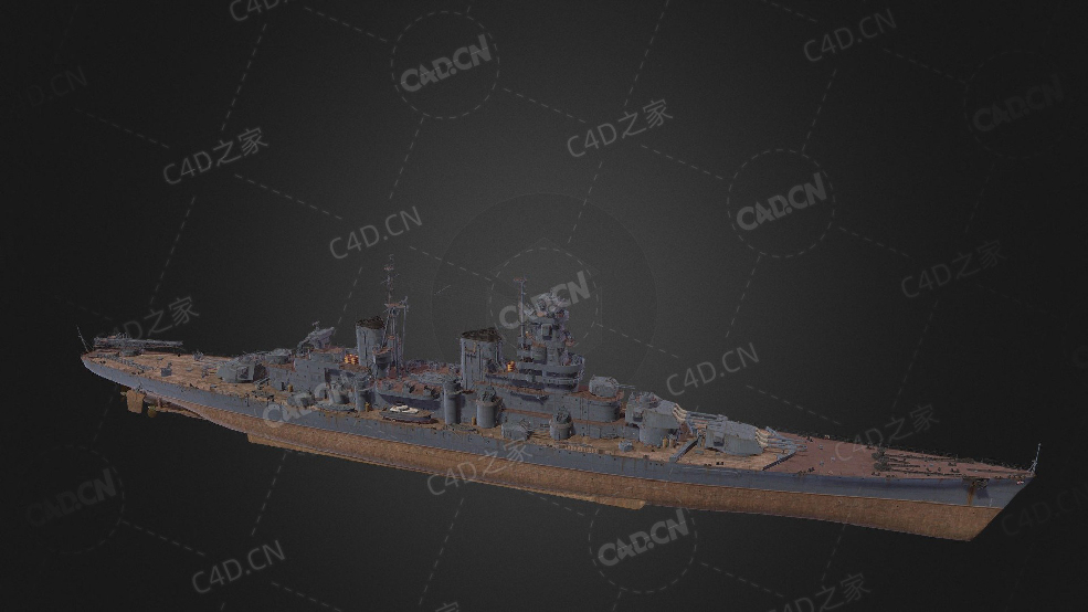 俄罗斯海军里加级护卫舰C4D模型下载Riga 3d model - C4D之家 - 308.jpg