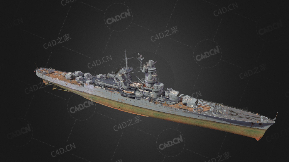 法国海军圣路易号战列舰C4D模型下载Saint Louis 3d model - C4D之家 - 314.jpg