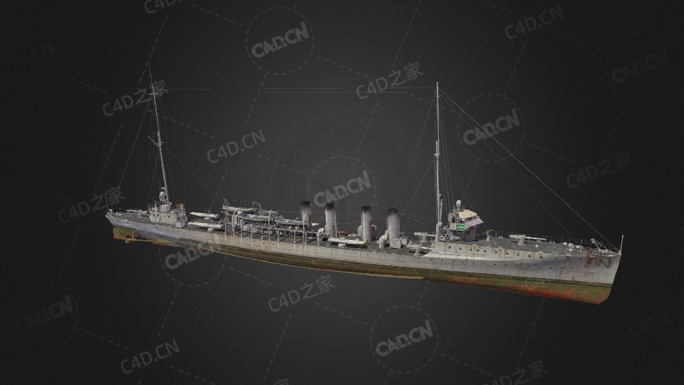 美国海军桑普森号驱逐舰C4D模型下载Sampson 3d model - C4D之家 - 316.jpg