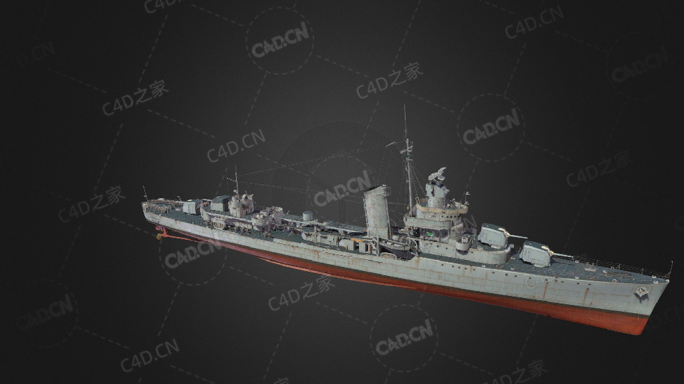 美国海军西姆斯级驱逐舰辛姆斯级驱逐舰C4D模型下载Sims 3d model - C4D之家 - 328.jpg