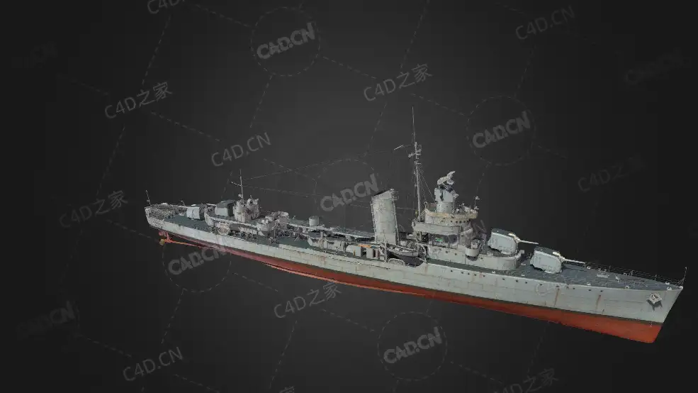 美国海军西姆斯级驱逐舰辛姆斯级驱逐舰C4D模型下载Sims 3d model - C4D之家 - 328.jpg