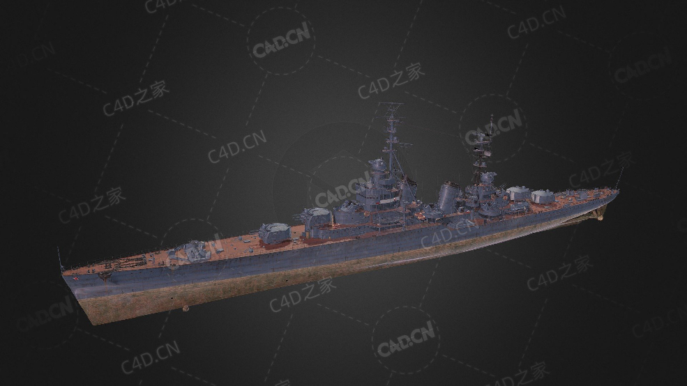 苏联海军舰斯摩棱斯克巡洋舰C4D模型下载Smolensk 3d model - C4D之家 - 334.jpg