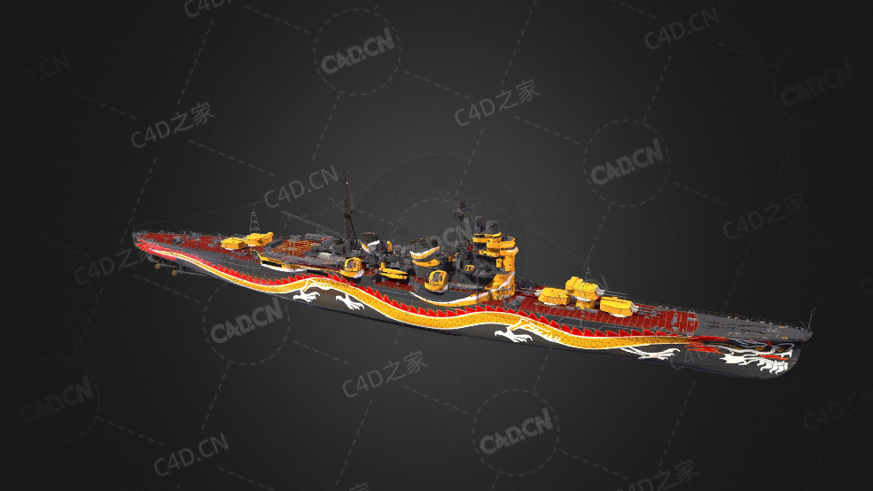 英国皇家海军南海龙王巡洋舰C4D模型下载Southern Dragon 3d model - C4D之家 - 337.jpg