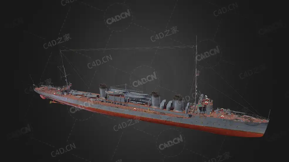 苏联海军守卫号驱逐舰C4D模型下载Storozhevoi 3d model - C4D之家 - 341.jpg
