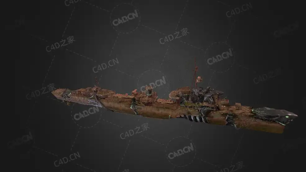 钢铁鼠科幻舰船C4D模型下载Steel Rat 3d model - C4D之家 - 340.jpg