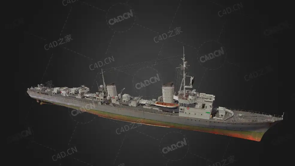 德国海军豹号鱼雷艇T-22型雷击舰5级驱逐舰C4D模型下载T 22 3d model - C4D之家 - 344.jpg