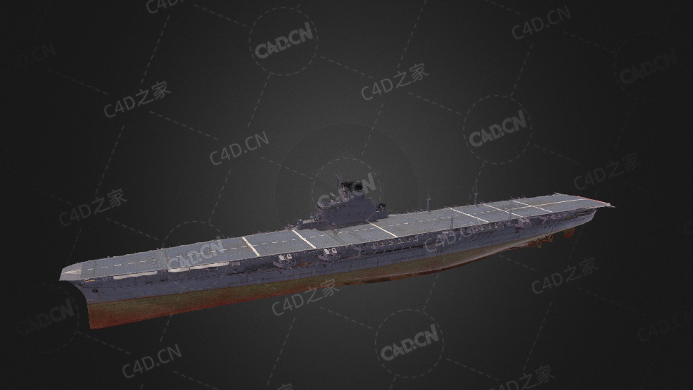 日本海军大凤号航空母舰C4D模型下载Taiho 3d model - C4D之家 - 348.jpg